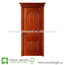 Puerta de madera rústica de nuevo diseño con la parte superior arqueada